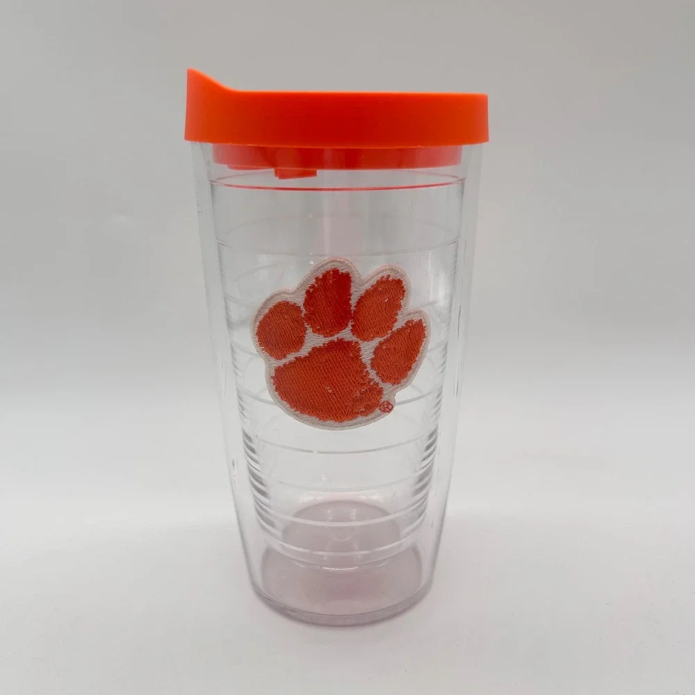 NEW Tervis Tumbler 16 oz Clemson Paw Print Orange Lid‎ Insulated Made in USA